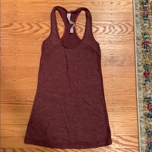 Maroon lululemon running tank